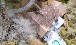 Drone view of home